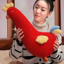 1 st söt glad kyckling anka gås tyg plysch kudde, vardagsrumssoffa liten djurkudde, sovrum sängkudde för flickor och pojkar - Multifärgad - Visa 6