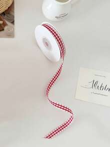 Ruy băng ren kẻ caro màu kẹo ngọt rộng 10 yard/1.5 cm, ruy băng trang trí họa tiết hoa, ruy băng dùng để làm bánh, đóng gói bánh, ruy băng gói quà màu Dopamine, ruy băng trang trí DIY. - Nhiều màu - Xem 13