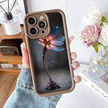 Cubierta de teléfono con diseño de libélula mecánica azul y naranja negra para iPhone 14 Pro Max protección anticolisión estilo steampunk ideal para uso diario y viajes - Blanco - Ver 5
