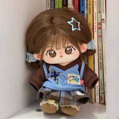 1 pieza Muñeca de peluche de algodón linda, Muñeca de peluche suave auténtica de 20 cm con armazón de esqueleto para posar y tomar fotos, mejor idea de regalo de cumpleaños, regalo para amigos