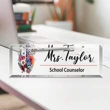 Customized Teacher Pencil Sign41styles, Teacher Gifts, Teacher Appreciation Gift, Teacher Desk Name Plate, Personalized Gift For Teacher, Teacher Name Sign,[Custom Acrylic Desk Nameplate] High Gloss Custom Acrylic Desk Nameplate - Multicolor - View 30