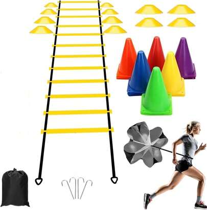 PUBAMALL 37 Pcs Equipo de Entrenamiento de fútbol de fútbol de Baloncesto para ni?os jóvenes Adultos