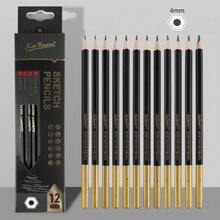 Bộ 12 bút chì phác thảo, 8B, 7B, 6B, 5B, 4B, 3B, 2B, B, HB, F, H, 2H, Thích hợp cho người mới bắt đầu, sinh viên mỹ thuật, vẽ, phác thảo - màu đen - Xem 7