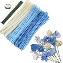 150/300/321 Pcs Pipe Cleaners, Pipe Cleaners Blue, 3colors, Pipe Cleaners Mixed Colors, Pipe Cleaners Craft Flower Kit, DIY Flower Bouquet Kit, Fabric Flower Bouquets Kit, DIY Flower Crafts Kits, Fluffy Pipe Cleaners Craft Supplies, Art And Craft Supplies, DIY Flower Kit For Wedding Mother's Day Gift, Holiday Decoration - 彩色 - 查看 12