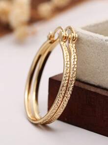 1 Pair Luxury Hoop Earrings, Gift For Women For Party, Engagement, Anniversary, Valentine's Day - 9# - View 29