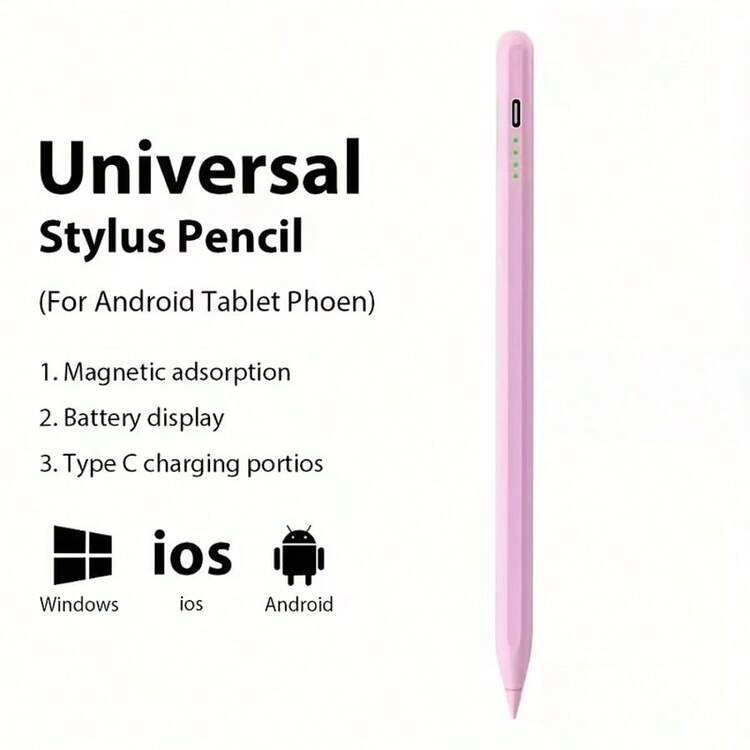 Bolígrafo táctil recargable compatible con iPad, Android - Bolígrafo universal con carga USB, compatible con Apple Pencil, Windows y teléfonos móviles, disponible en 4 colores, bolígrafo táctil compatible con Android | Diseño de bolígrafo moderno | Punta de bolígrafo, regalo de bolígrafo para iPad para madre, familia, amigos, niños, cumpleaños, vacaciones - Multicolor - Añade 10