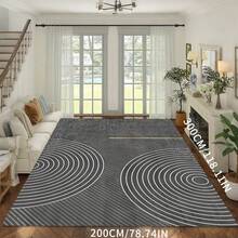 1pc Modern Abstract Geometric Pattern Area Rug, Ideal For Living Room, Bedroom, Cafe, Hotel Corridor - Multicolor - View 4