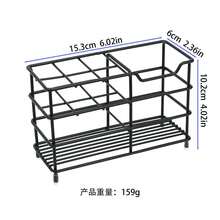 1个不锈钢牙刷架，多功能牙膏架牙刷收纳架，浴室梳妆台整理架，化妆品架，沥水架，浴室用品，牙刷架，浴室配件，牙刷盒，装饰 - 銀色 - 查看 7