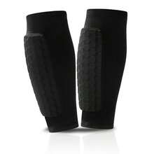 1pc Football Shin Guard Sleeve, Lightweight Calf Compression Tube With Honeycomb Pad, Suitable For Baseball, Boxing, MMA, MTB And Other Sports - Black - View 8