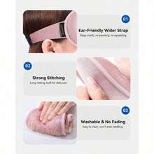 3D Weighted Sleep Women:% Light Blocking - Night Shift Nurse Essentials, Road Trip Travel & Long Flight, College Dorm Essentials Girls - Lash-Friendly, Zero Eye Pressure, Pink - Multicolor 19 - View 5