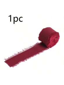 1/3 Roll Wine Red Handmade Chiffon Silk Ribbon Fringe,Burgundy Chiffon Ribbon For Flower Bouquet, Fabric Ribbon For Gift Wrapping, Burgundy Frayed Edges Ribbons For Wedding Invitations Bridal Bouquets Gifts Wrapping Crafts Holiday Party Decorations,Handmade Frayed Ribbon For Wedding, Chiffon Silk Ribbon For Christmas Decorations - Burgundy - View 11