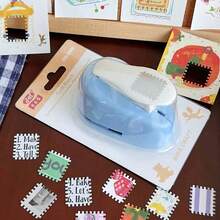Paper Punch And Embossing Tool - Manual Embossing Decorative Punch With Elegant Floral Design/Heart-Shaped Paper Punch Embossing Tool , Weddings, Cardstock, Gift Wrapping. Suitable For Scrapbooking, Journals, Card Making, Photos, Scrapbooking Supplies, Journal Decoration, Floral Decoration, Durable Plastic, Valentine's Day,Wedding - 藍色 - 查看 5