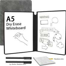 A5 Dry Erase Reusable Notebook Small Writable Memo Pad Whiteboard Planner For Office Supplies Ideal For Home And School Use Compact Whiteboard - Multicolor - View 1