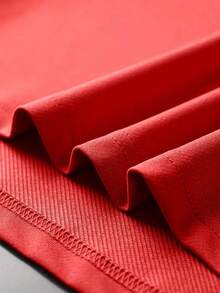 T-Shirt - Women's Fun Printed T-Shirt - Casual Short Sleeve Round Neck Loose Fit Top, Machine Washable All-Season Comfortable, Casual Wear |   Loose Fit |   Durable Printing, Suitable For Various Holiday Gifts, Shipped From Local Warehouse - 紅色 - 查看 5