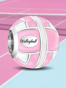 1pc Fashionable Shiny Volleyball Pendant Bead, Suitable For DIY Bracelets And Women Jewelry - Beads - View 9