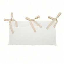 1pc Dual Pocket Bedside Storage Bag, Multi-Function Baby Stroller Crib Hanging Bag, Printed Baby Bottle Holder