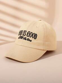 1pc Youth & Kids Cotton Baseball Cap - "GOD IS GOOD All The Time" Faith-Inspired Embroidered Hat, Adjustable Fit Back To School Casual Play Spiritual Growth Cap For Boys Girls - GOD IS GOOD All the Time - View 8