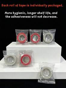 1/2/6/10/20 Rolls Of Eyelash Extension Tape, Gentle And Non-Irritating PE Material Eyelash Extension Tape, Specially Designed For Eyelash Extension, Practical False Eyelash Tool, Makeup Tool. - Multicolor - View 6