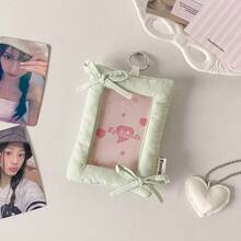Girly Heart Bow Card Holder Ins Star-Chasing Idol Small Card Display Holder Protective Case - Green - View 8