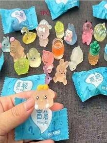 5/10/25/50pcs Glow-In-The-Dark Mini Animals, ABS Luminous Animal & Mushroom Figurines, Aquarium, Toy House, Fairy Garden Decor, Home Decor, Party Favors, Easter Gifts, Easter Decorations