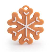 Mordedor de silicona hervida de grado alimenticio, forma navideña, juguete de dentición de silicona anti-mordida para bebés - Papá Noel está bronceado - Ver 16