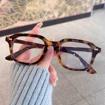 Fashion Men Retro Square Frame Blue Light Blocking Glasses Office Work Glasses Frame UV Protection Computer Glasses