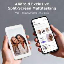 Vlog Selfie Monitor Screen For 17 Series And Android Phones, Wireless Magnetic Attachment With Built-In Speaker, Supports 4K/1080P HD Resolution, Comes With Remote Control, Suitable For Live Streaming And Vlog Shooting