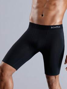 paquete de 3 calzoncillos tipo bóxer de algodón para hombres, transpirables y cómodos - Negro - Ver 6