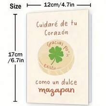 As Sweet As Magapan, Creative Valentine's Day Greeting Card, Four-Leaf Clover Chess Design, Valentine's Gift For Wife/Husband/Boyfriend/Girlfriend, High-Quality Greeting Card With Envelope (12x17cm)/(4.72x6.7in) - Multicolor - View 2