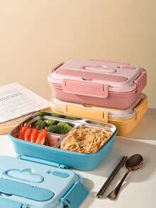 Leak-Proof 304 Stainless Steel Lunch Box With Spoon And Chopsticks - Durable, Easy To Clean Bento Box, Suitable For Students And Commuters - Multicolor - View 7