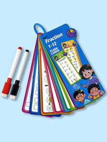 1 Set Of 15/16pcs Math Cards, Multiplication Flashcards, Study Cards, Calligraphy Practice Materials, Supplies, Student Essentials – Perfect Gift Idea - Multicolor - View 1