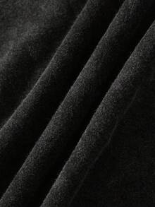 男士休闲宽松雪花印花复古背心 - 黑色 - 查看 7