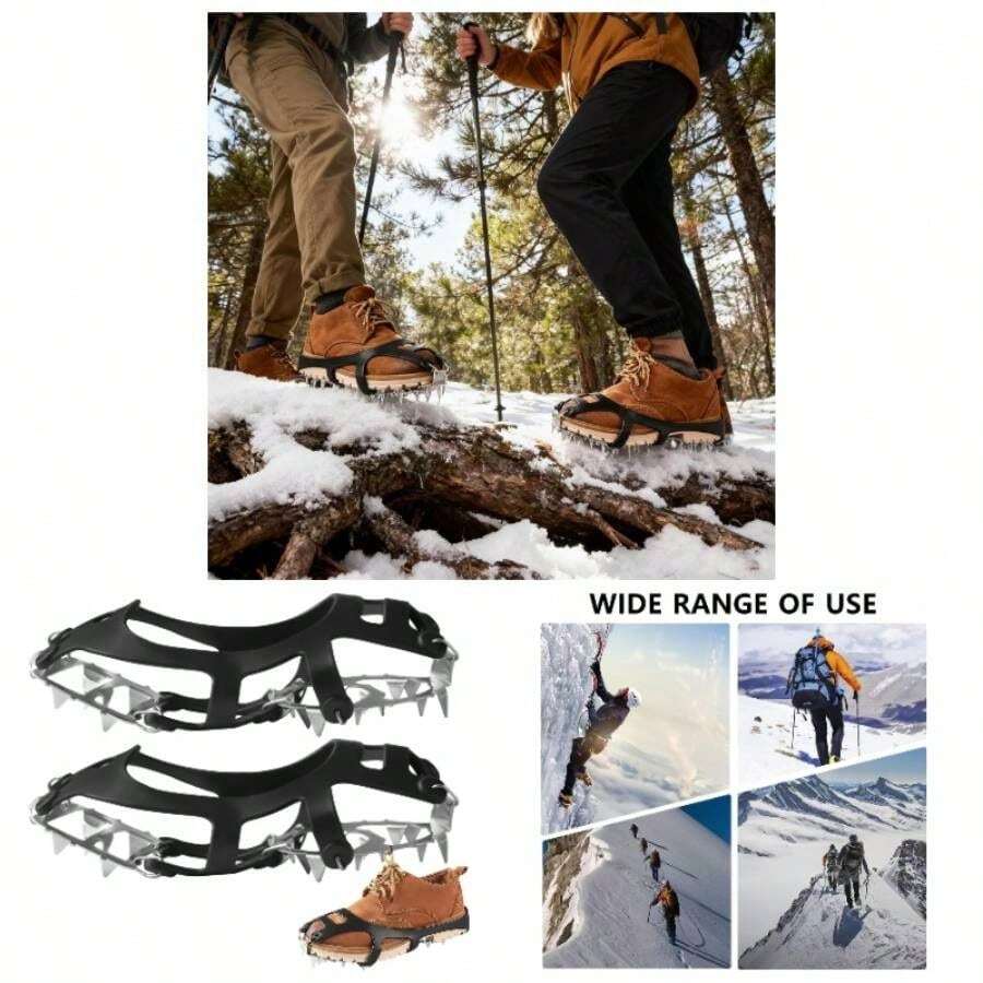 Snow Cleats Shoes Cleats Men Women Anti - Slip Stainless Steel Crampons Walking Winter Outdoor Climbing Fishing Sports Garden Park Backyard Courtyard Backpacking - G - Ver 1