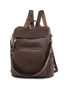 Women's Backpacks, School Bags, Travel Bags, College Bags, Work Bags, Casual Bags, Stylish Anti-Theft Bags - 咖啡棕 - 查看 2