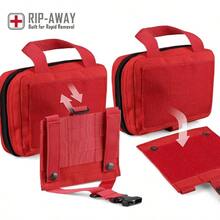 Tactical EMT Pouch, Away Molle Pouches IFAK Tear - Away First Aid Kit Emergency Survival Bag Travel Outdoor Hiking - rojo - Ver 3