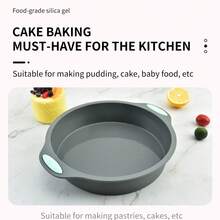 Silicone Cake Mold Set, Heat-Resistant Baking Tray Mold, Donut, Toast, Sponge Cake Mold, Deep Gray Baking Pan Set - Dark Grey - View 5