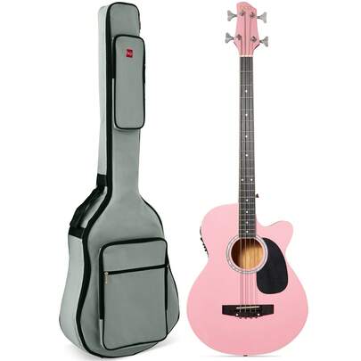 Acoustic Bass Guitar/ Equalizer, Truss Rod, Padded Gig Bag