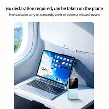 10000mAh，20W快充，便携式大容量电源，户外移动应急电源设备，配备苹果/Type-C/USB数据线充电，智能数字显示屏和手电筒，稳定锂电池组。是馈赠亲友的理想之选。适合冬季假期户外旅行/露营，也是送给家人、朋友的应急备用移动电源礼物，生日礼物，户外露营礼物，生日移动电源，便携式充电器，电量显示 - 黑色 - 查看 4