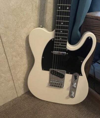 Donner DTL-Tele Guitar Solid Body SS Pickup Glossy White + Gig Bag