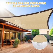 Patio AwningsMalla Sombra 4x3m para Exteriores Lona Solar de Alta Densidad con Protección UV Toldo Vela Transpirable y Reforzado con Cuerda de 10M para Patio Jardín Piscina y Actividades al Aire Libre - Beigeoscuro - Ver 5