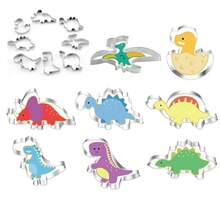 Dinosaur Cookie Cutter, Stainless Steel Metal Funny Dinosaur Cookie Cutter, Kids Dinosaur Pancake Mold - Silver - View 1