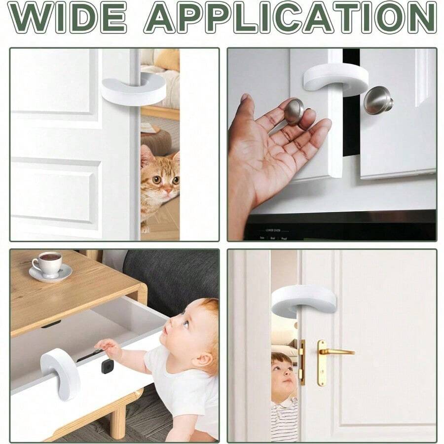 6个装门夹手指保护器，防撞门挡，猫咪幼儿门挡，泡沫婴儿儿童安全门挡，防止门被猛烈撞击，保持门打开状态 - 預設 - 查看 1