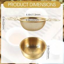 2pcs Stainless Steel Tea Leaf Strainer, With Petal-Shaped Handle, Tea Leaf Separator - Multicolor - View 9