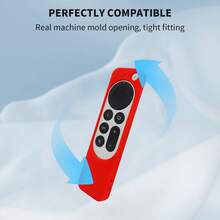 Replacement Silicone Case Cover For Apple TV 4K - 3rd Gen Remote, New 4K 2021-2024 Series 6th Gen/6th Generation Control, Easy To Find With Lanyard