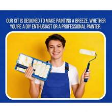 10pcs Paint Roller Set - Mini Plastic Paint Tray Set, Mini Roller Frame, Ultra Fine Fiber Roller Cover