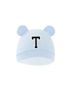 1 buah Topi Bayi Lembut & Hangat dengan 26 Huruf, Cocok untuk Bayi Baru Lahir, Hadiah Luar Biasa untuk Ibu dan Bayi - Baby Blue - View 10