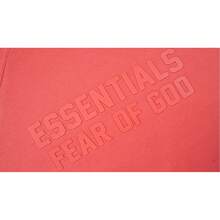 Essentials -Fear Of God Oversized Hoodie Collection FW21-FW2 MEN WOMEN Hoodie Vintage Flocking Craftsmanship Combined With Modern Breathable Technology, Warm Cotton Flocking, Loose Urban Functional Wear, High-End Cotton To Create An Urban Street Style, Loose Silhouette Non-Ge - Coral - 查看 7