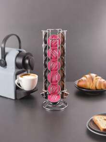 1个咖啡胶囊架 – 电镀展示收纳架 – 适用于办公室、厨房和咖啡厅柜台收纳 - 多色 - 查看 5