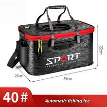 1pc Foldable EVA Fishing Bucket, Live Fish Bucket, New Fishing Bucket, Folding Fishing Box, Thick Multi-Function Fishing Box