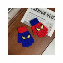 Spiderman Winter Children's Warm Gloves Marvel Anime Cartoon Knitted Gloves Cute Decoration Kids Christmas Gifts 5-10Y